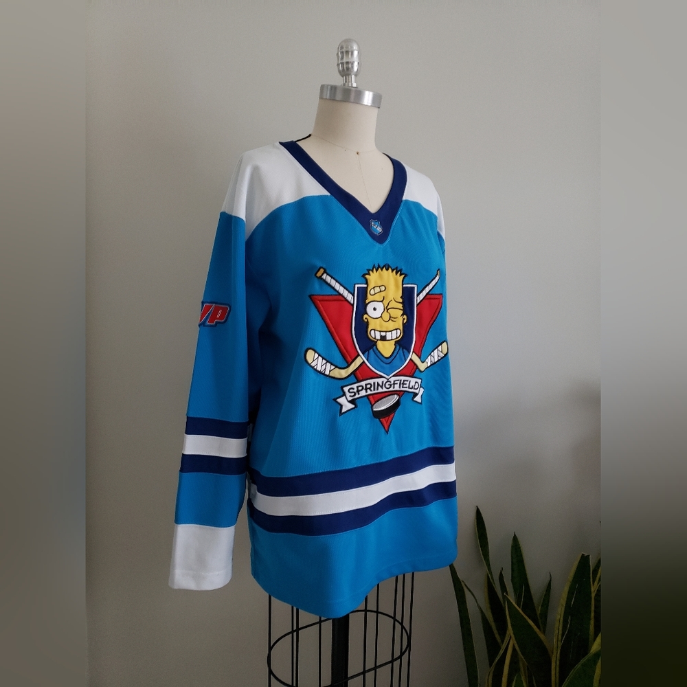 VINTAGE 2000s Bart Simpson hockey jersey